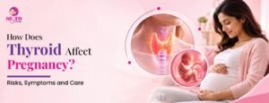 Pregnant woman discussing thyroid health with a gynaecologist